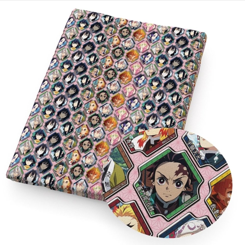 Demon Slayer Anime 100% Cotton Fabric by the HY